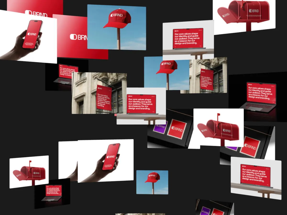 Parallax Columns template: floating columns of images with parallax depth