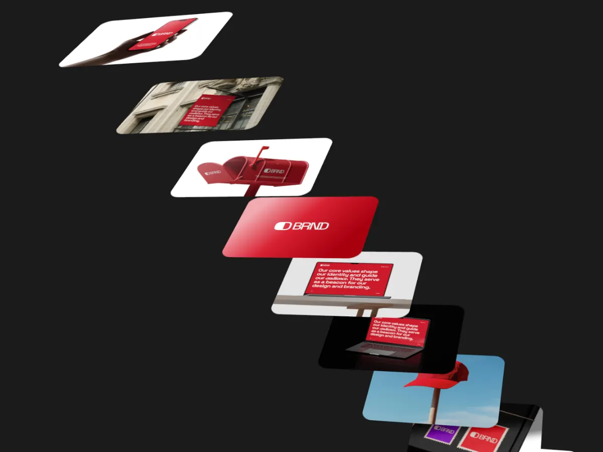 Stair Cascade template: cards laid as a staircase walking down